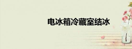 电冰箱冷藏室结冰