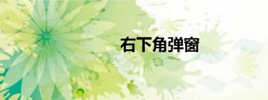 右下角弹窗