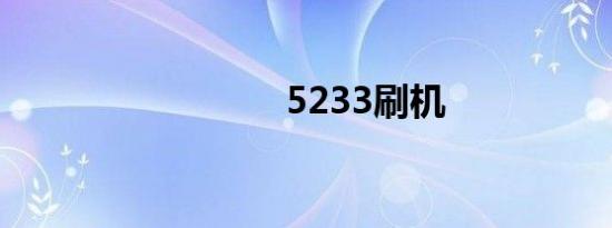 5233刷机