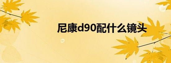 尼康d90配什么镜头