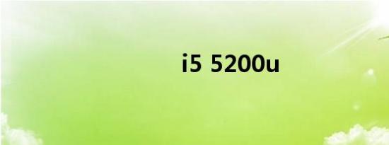 i5 5200u