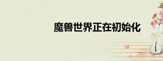 魔兽世界正在初始化
