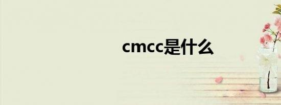 cmcc是什么