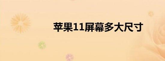 苹果11屏幕多大尺寸